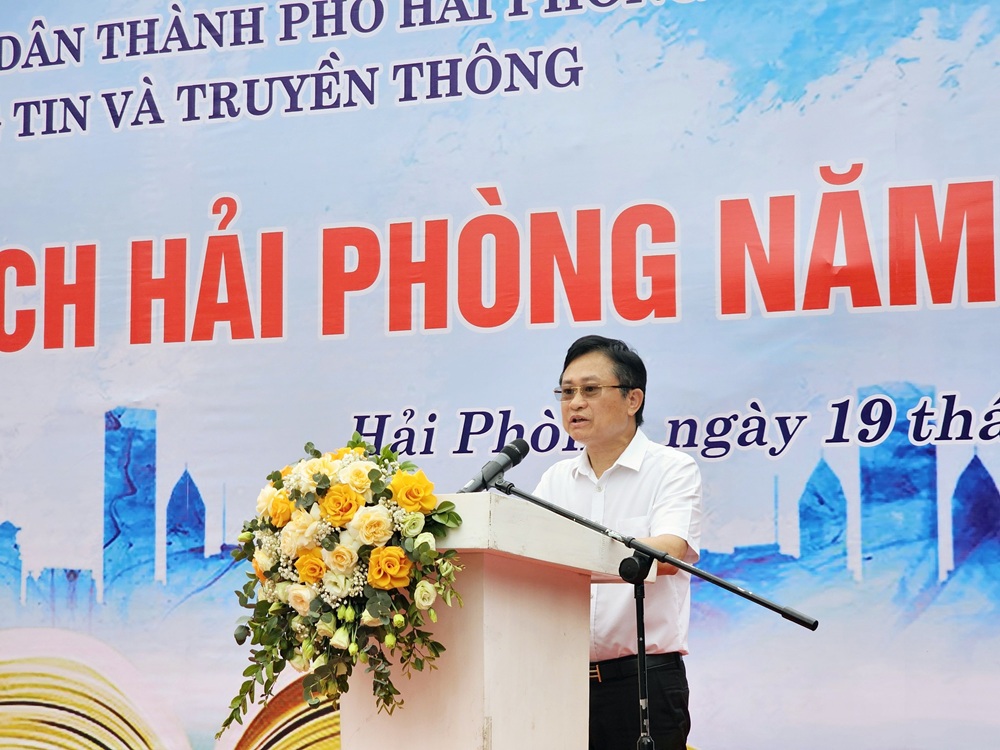 Ông Phạm Văn Tuấn, Giám đốc sở Thông tin và Truyền thông Hải Phòng phát biểu khai mạc