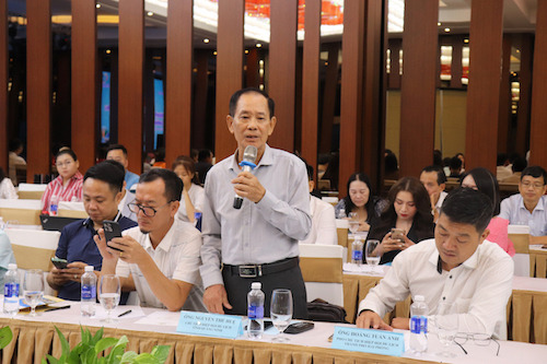 Đại diện Hiệp hội du lịch tỉnh Quảng Ninh đưa ra một số giải pháp thúc đẩy liên kết hợp tác du lịch giữa 3 địa phương. Đại diện Hiệp hội du lịch tỉnh Quảng Ninh.