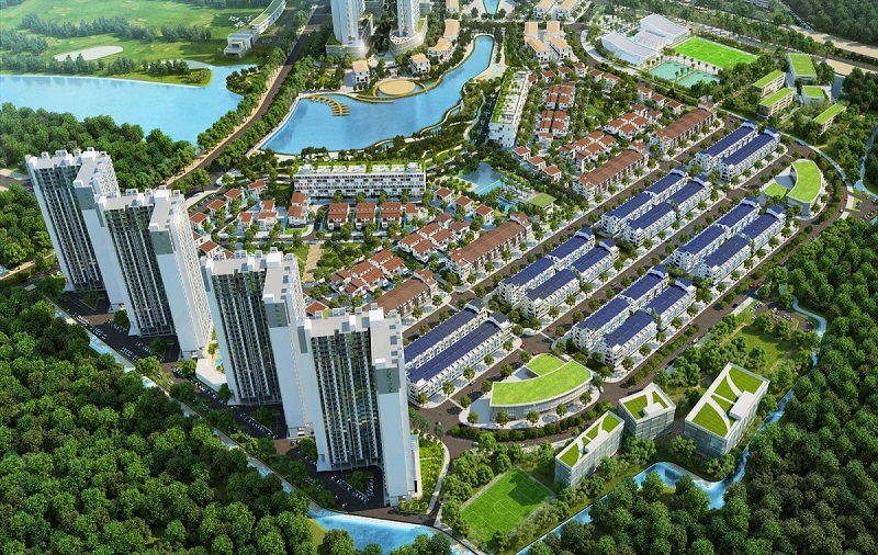 Dự án được phát triển theo mô hình khu đô thị sinh thái ở TP. Vinh (Nghệ An). Ảnh phối cảnh.