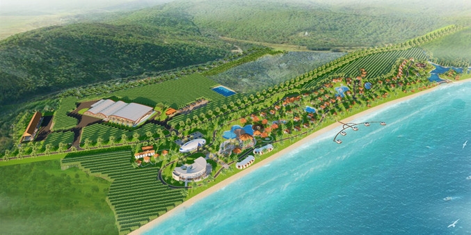 Phối cảnh Dự án Resort Spa nho, trang trại trồng nho, nhà máy rượu vang nho