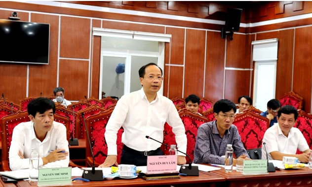 Thứ trưởng Bộ Giao thông vận tải Nguyễn Duy Lâm trong lần làm việc với đã có buổi làm việc với UBND tỉnh về việc đẩy nhanh tiến độ triển khai công tác giải phóng mặt bằng Dự án