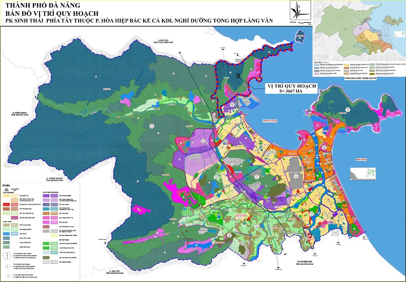 Bản đồ quy hoạch phân khu sinh thái phía Tây đang được TP.Đà Nẵng lấy ý kiến