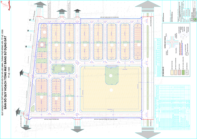 Bản đồ quy hoạch chi tiết Khu nhà ở xã hội xã Lộc Ninh