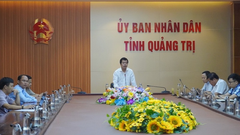 Ông Lê Tiến Dũng, Giám đốc Sở Công thương Quảng Trị kiến nghị các giải pháp về Dự án điện khí LNG Hải Lăng với Bộ Công thương