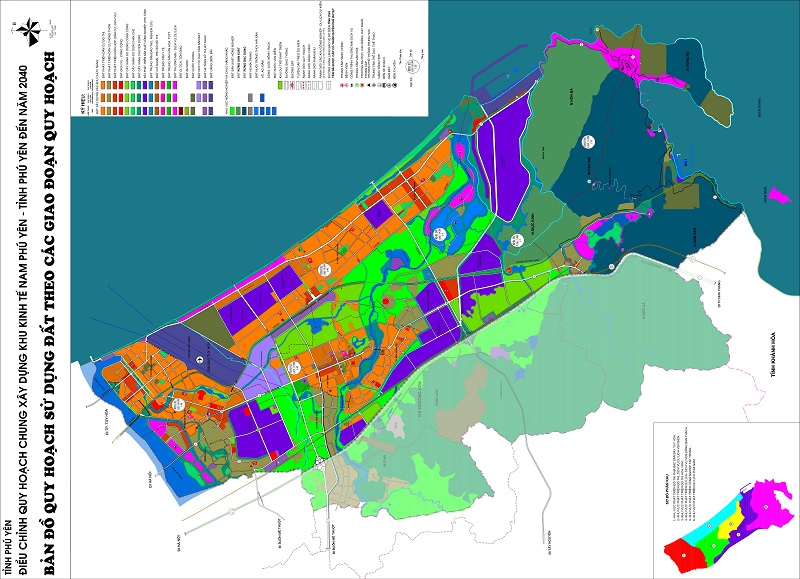Bản đồ quy hoạch sử dụng đất tại Khu kinh tế Nam Phú Yên. Nguồn: UBND tỉnh Phú Yên.
