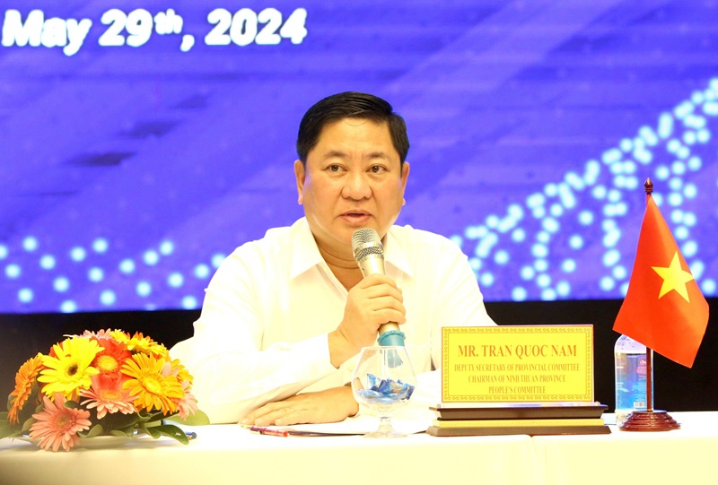 Ông Trần Quốc Nam, Chủ tịch UBND tỉnh Ninh Thuận Đoàn công tác của Tổng cục Đối tác Quốc tế