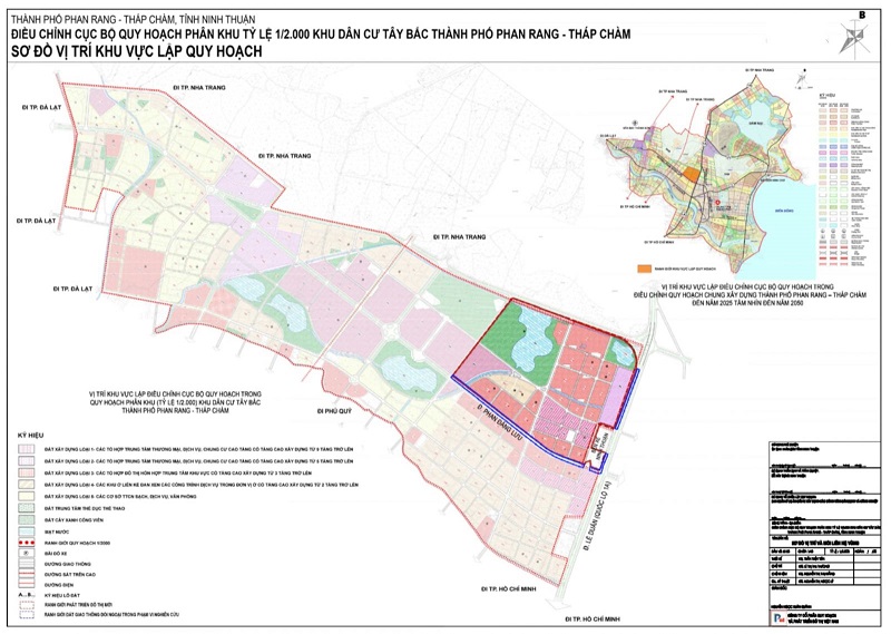 Khu vực quy hoạch thực hiện Dự án Khu đô thị mới Tây Bắc  (khoanh đỏ). Nguồn: datphan