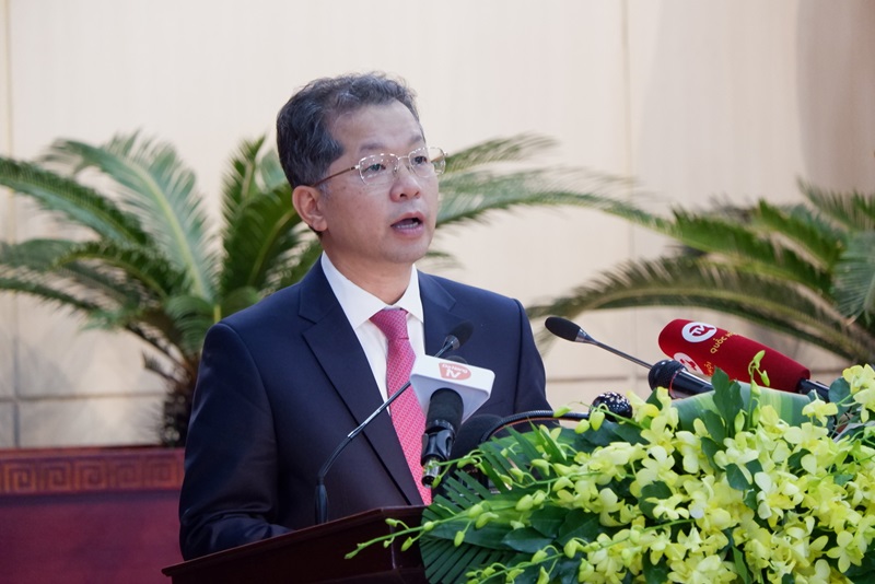 Ông Nguyễn Văn Quảng, Bí thư Thành ủy Đà Nẵng thông tin về các chính sách theo Nghị quyết 136.