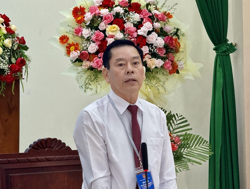 Ông Lê Hoàng Nghi, Giám đốc Sở Kế hoạch và Đầu tư tỉnh Bình Định thông tin về tnhf hình thu hút đầu tư của huyện Phù Mỹ.