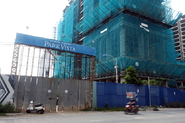 Dự án Park Vista tọa lạc tại địa chỉ số 11B đường Nguyễn Hữu Thọ, huyện Nhà Bè, TP.HCM. (Ảnh: Việt Dũng)
