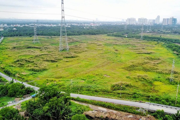 Dựng Dự án Khu dân cư Phước Kiển hiện vẫn chỉ là bãi đất trống
