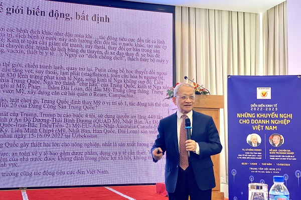 TS.Lê Đăng Doanh, Nguyên Viện trưởng Viện Quản lý kinh tế Trung ương chia sẻ tại Hội thảo