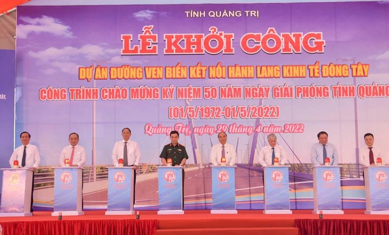 Chủ tịch nước phát lệnh khởi công Dự án đường ven biển 2.060 tỷ đồng tại Quảng Trị