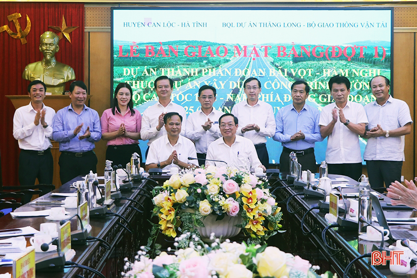 Huyện Can Lộc đã bàn giao 96,2% diện tích mặt bằng Dự án cao tốc Bắc - Nam qua địa bàn.
