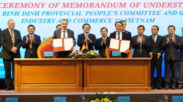 Lễ ký kết Bản ghi nhớ hợp tác giữa UBND tỉnh Bình Định và AHK Việt Nam