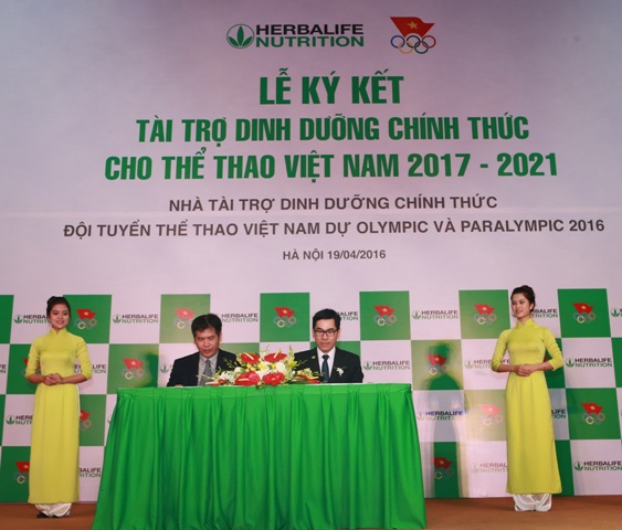 Herbalife sẽ tài trợ và phát triển dinh dưỡng cho thể thao Việt Nam trong giai đoạn 2017-2021