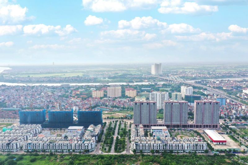 Chung cư thuộc Dự án Khai Sơn City của công ty Cổ Phần Khai Sơn triển khai tại Ngọc Thụy, Quận Long Biên, Hà Nội có giá từ 50 triệu/m2. 
