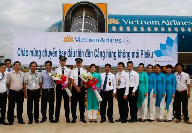 Ngày 5/9 tới, Vietnam Airlines sẽ tiếp tục khai thác chuyến bay đầu tiên trên đường bay Hà Nội - Pleiku nhân dịp chính thức khai trương Cảng hàng không Pleiku mở cửa trở lại.