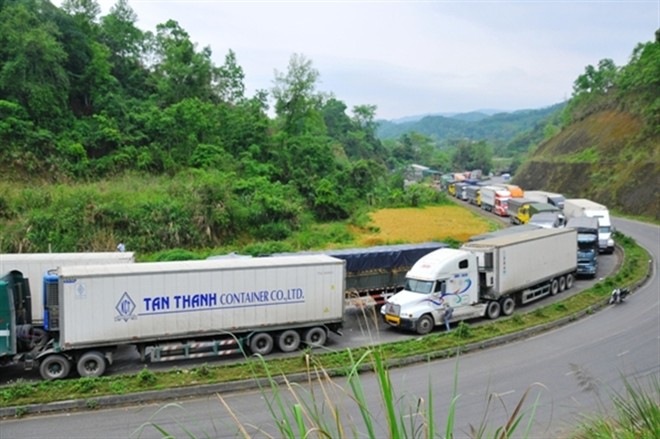 Đoạn Quốc lộ 1 qua cửa khẩu Tân Thanh - Lạng Sơn thường xuyên quá tải