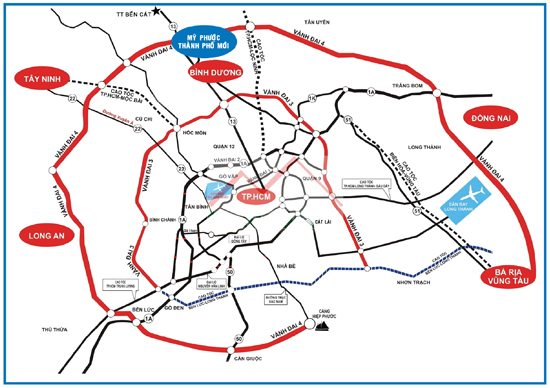 Bản đồ quy hoạch giao thông liên vùng Phía Nam Việt Nam