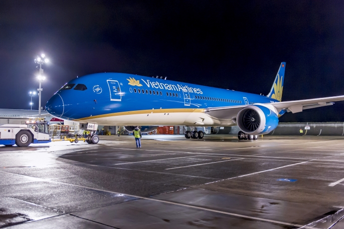 Một máy bay Boeing787-9 của Vietnam Airlines