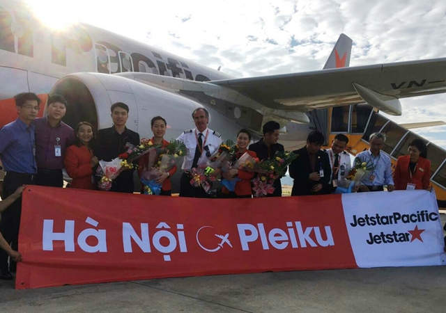 Trong giai đoạn đầu, Jetstar Pacific thực hiện 3 chuyến khứ hồi mỗi tuần giữa Hà Nội – Pleiku, vào các ngày thứ Tư, thứ Sáu và Chủ Nhật
