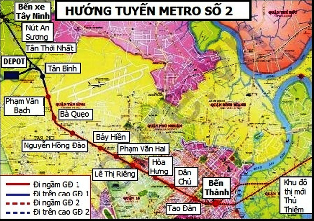 Tuyến metro số 2 Bến Thành - Tham Lương sẽ bắt đầu khai thác vào năm 2024