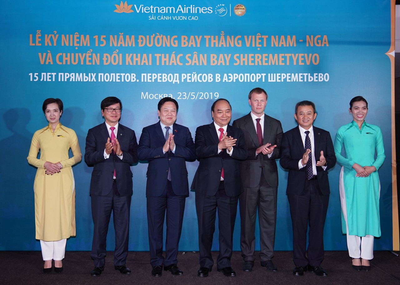 Vietnam Airlines kỷ niệm 15 năm đường bay thẳng Việt Nam - Nga dưới sự chứng kiến cuả Thủ tướng Chính phủ Nguyễn Xuân Phúc