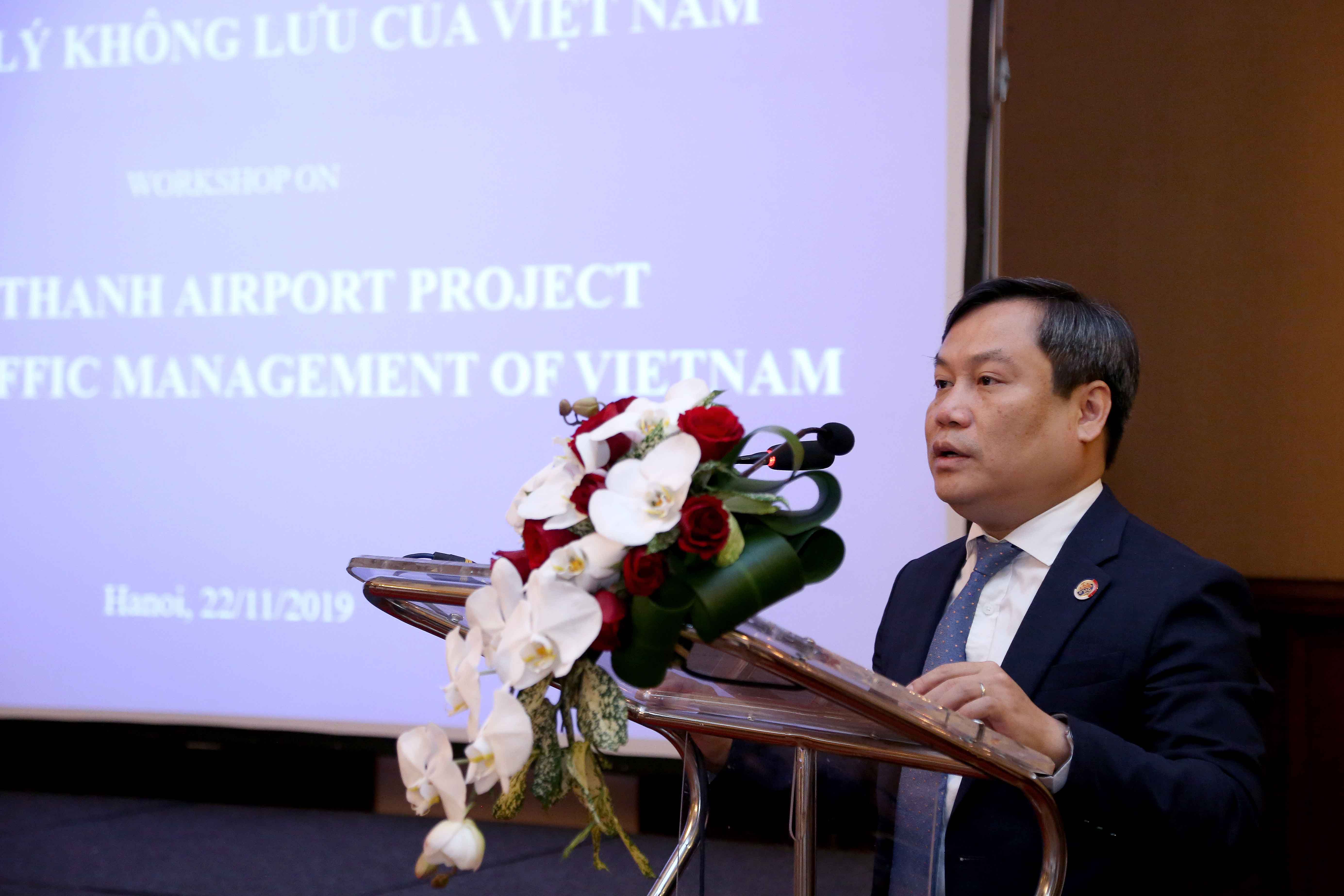 Thứ trưởng Vũ Đại Thắng phát biểu khai mạc Hội thảo về “Dự án CHKQT Long Thành và quản lý không lưu của Việt Nam” do Bộ Kế hoạch và đầu tư và Bộ Ngoại giao Thụy Điển phối hợp tổ chức.