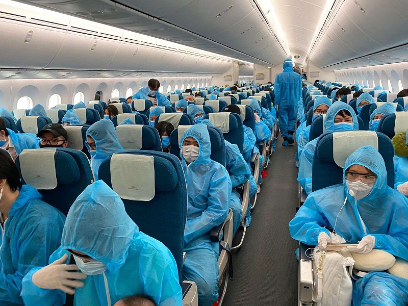Toàn bộ hành khách được trang bị đồ bảo hộ toàn thân trong suốt quá trình bay.