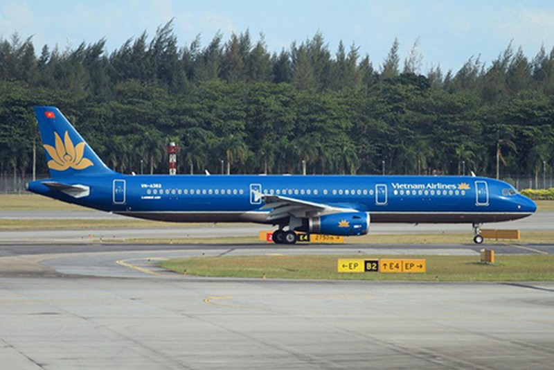 Một tàu bay A321ceo thân hẹp của Vietnam Airlines.