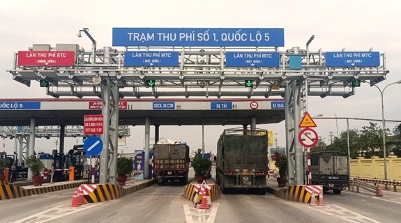 Trạm thu phí số 1 trên Quốc lộ 5 do Vidifi đang vận hành, khai thác.