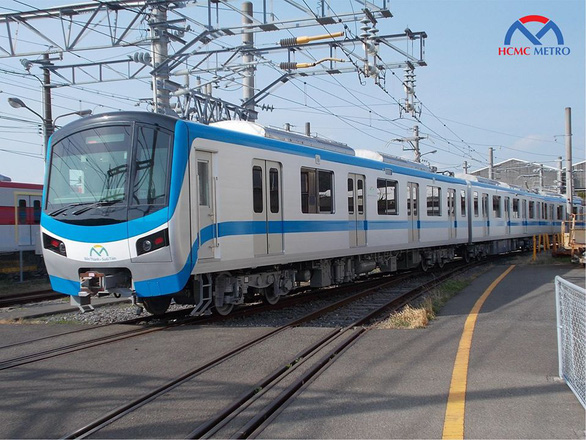 Đoàn tàu của tuyến metro Bến Thành - Suối Tiên chạy thử ở Nhật Bản - Ảnh: Ban quản lý đường sắt đô thị TP.HCM.