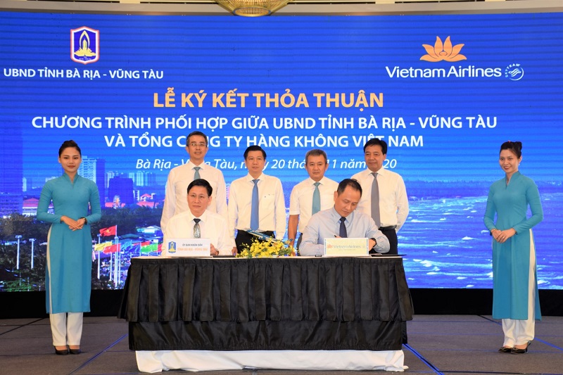 Vietnam Airlines sẽ là đôi cánh thúc đẩy mạnh mẽ sự phát triển của tỉnh Bà Rịa - Vũng Tàu và ngành du lịch Việt Nam thông qua hợp tác với Saigontourist Group.