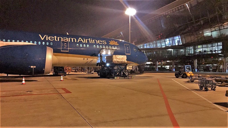 Hai lô vải thiều Bắc Giang có tổng khối lượng 10 tấn đã được Vietnam Airlines vận chuyển tới Nhật Bản vào sáng nay.