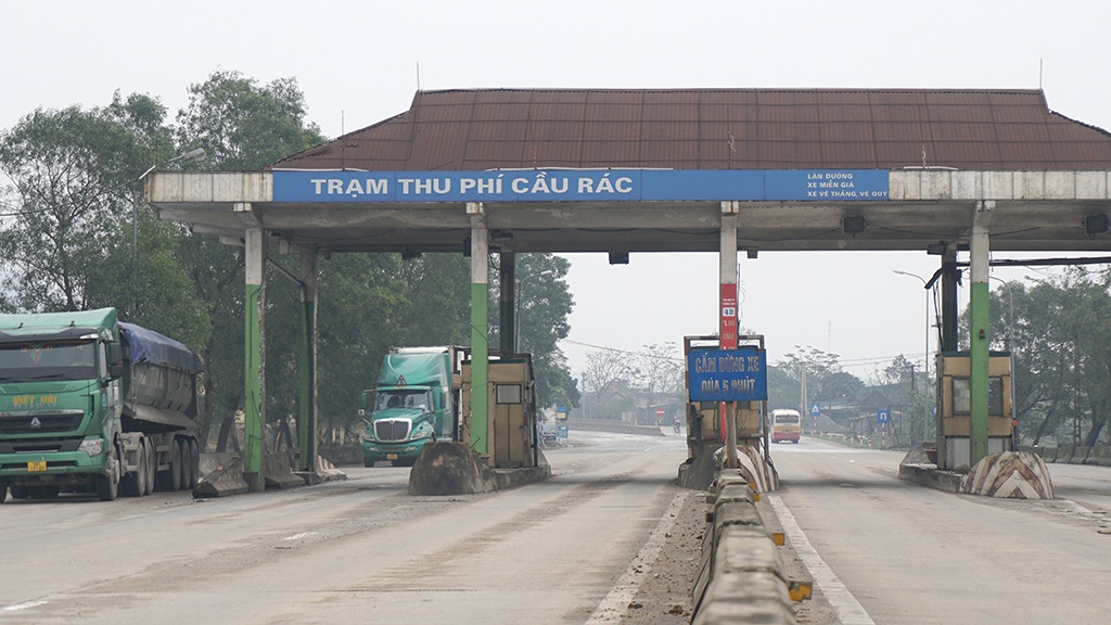 Trạm BOT Cầu Rác trên Quốc lộ 1 đoạn qua Hà Tĩnh.
