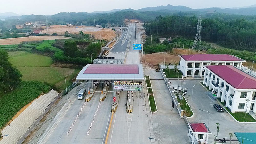 Một trạm thu phí trên tuyến cao tốc Bắc Giang - Lạng Sơn.