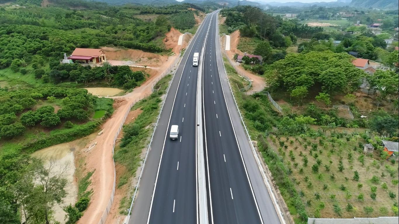 Một đoạn tuyến cao tốc Bắc Giang - Lạng Sơn.