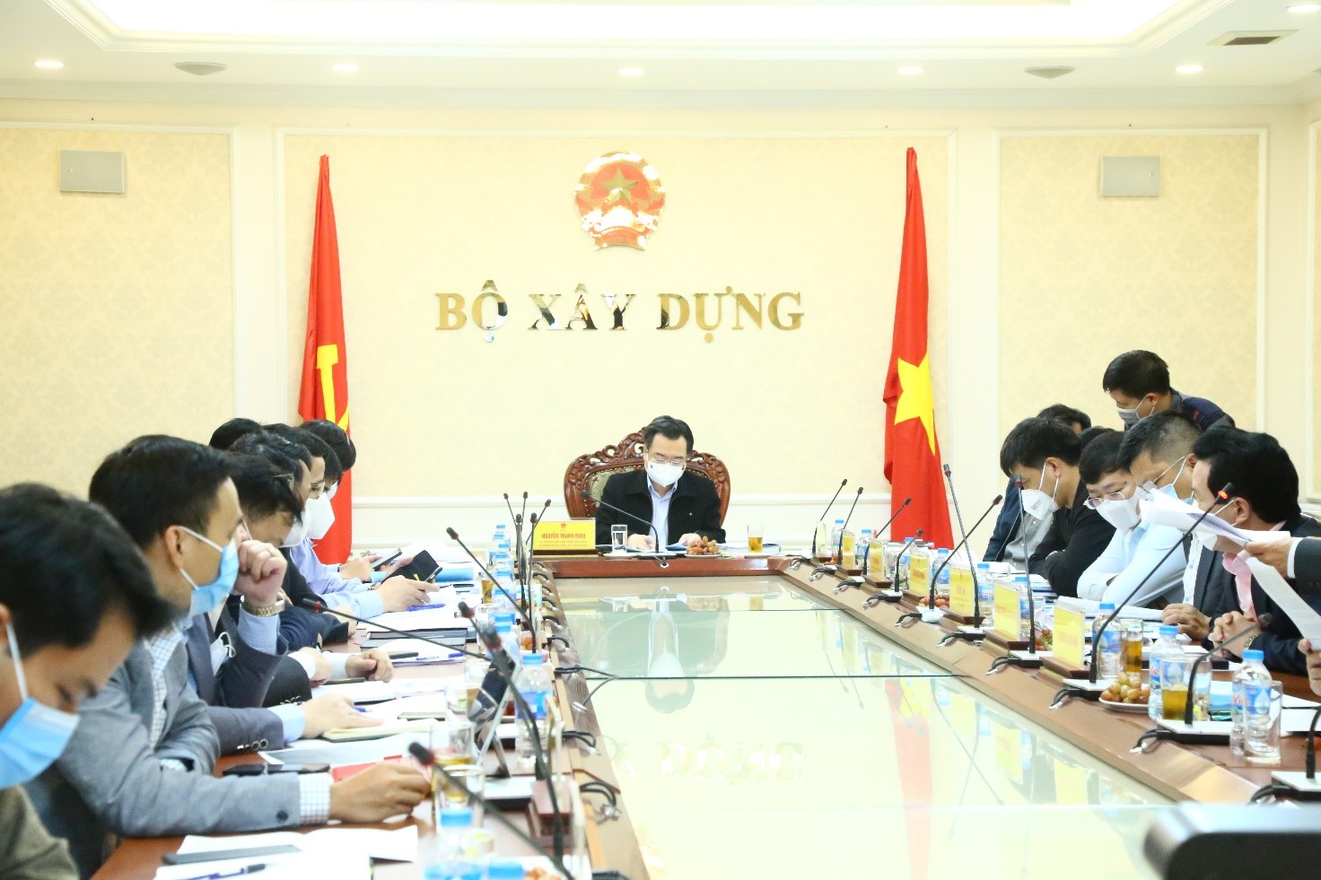 Bộ trưởng Bộ Xây dựng Nguyễn Thanh Nghị, Chủ tịch Hội đồng chủ trì cuộc họp thuận nghiệm thu Dự án đường sắt Cát Linh – Hà Đông
