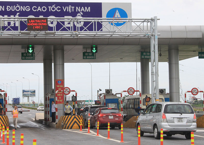 Làn thu phí không dừng tại tuyến cao tốc Cầu Giẽ - Ninh Bình.