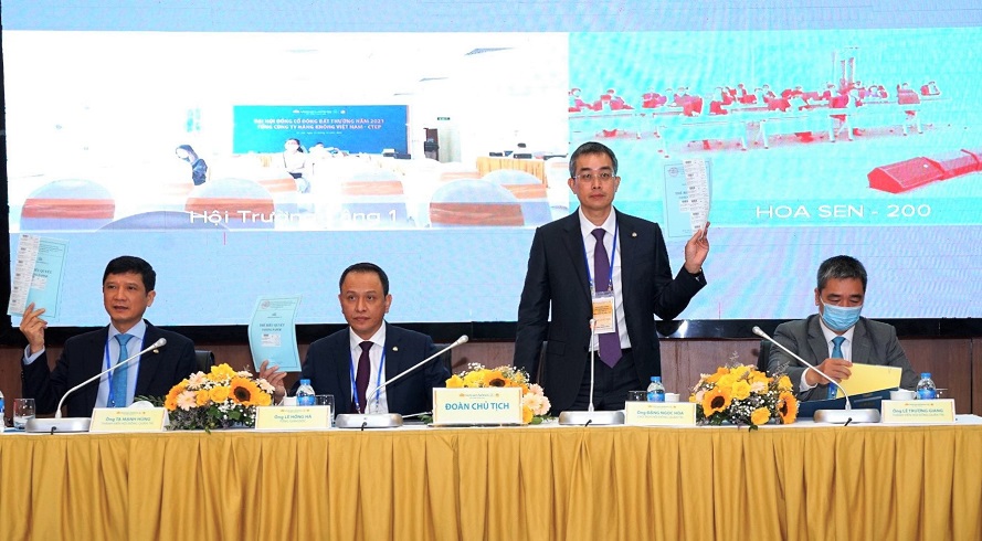 Nội dung thảo luận nổi bật là phương án tái cơ cấu Vietnam Airlines giai đoạn 2021-2025.