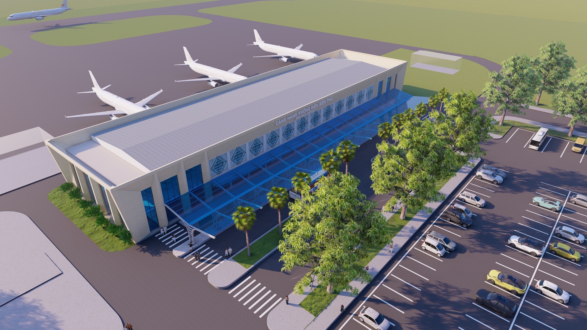 Phối cảnh sân bay Điện Biên mới