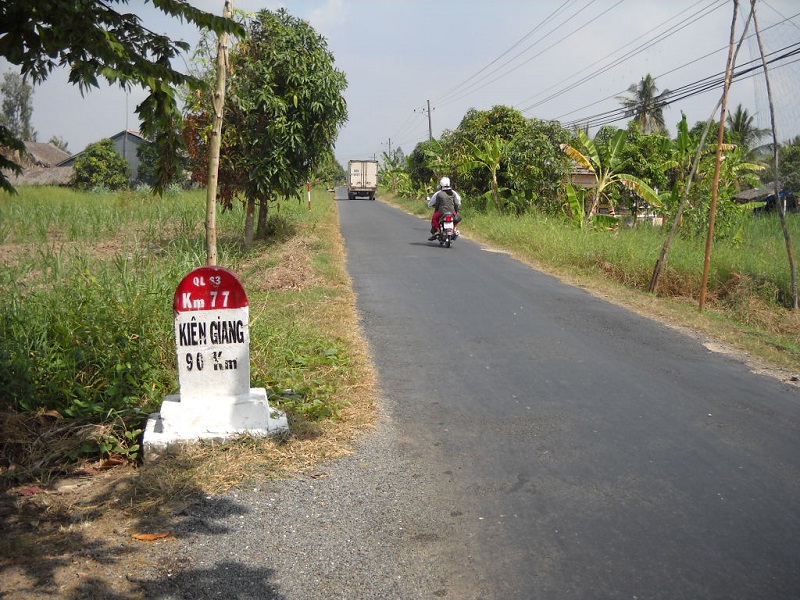 Một đoạn Quốc lộ 63 qua Kiên Giang.