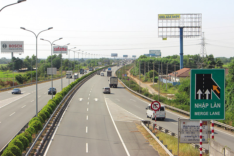 Một đoạn cao tốc TP.HCM - Long Thành.