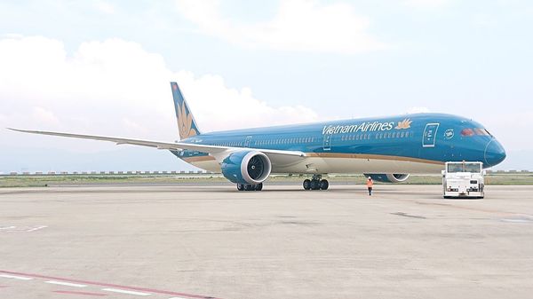 Một tàu bay Boeing 787 -9 Dreamliner chuyên khai thác các đường bay đường dài của Vietnam Airlines,