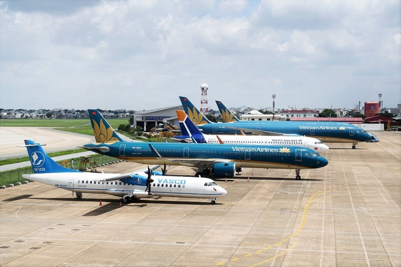 Ảnh đội máy bay của Vietnam Airlines.