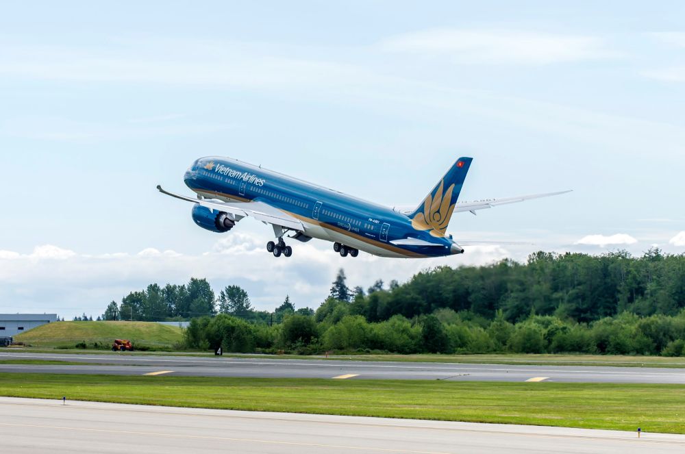 Ảnh-Tận dụng sự phục hồi mạnh mẽ của thị trường quốc tế, Vietnam Airlines đã khai thác trở lại hầu hết các đường bay quốc tế và mở thêm nhiều đường bay mới