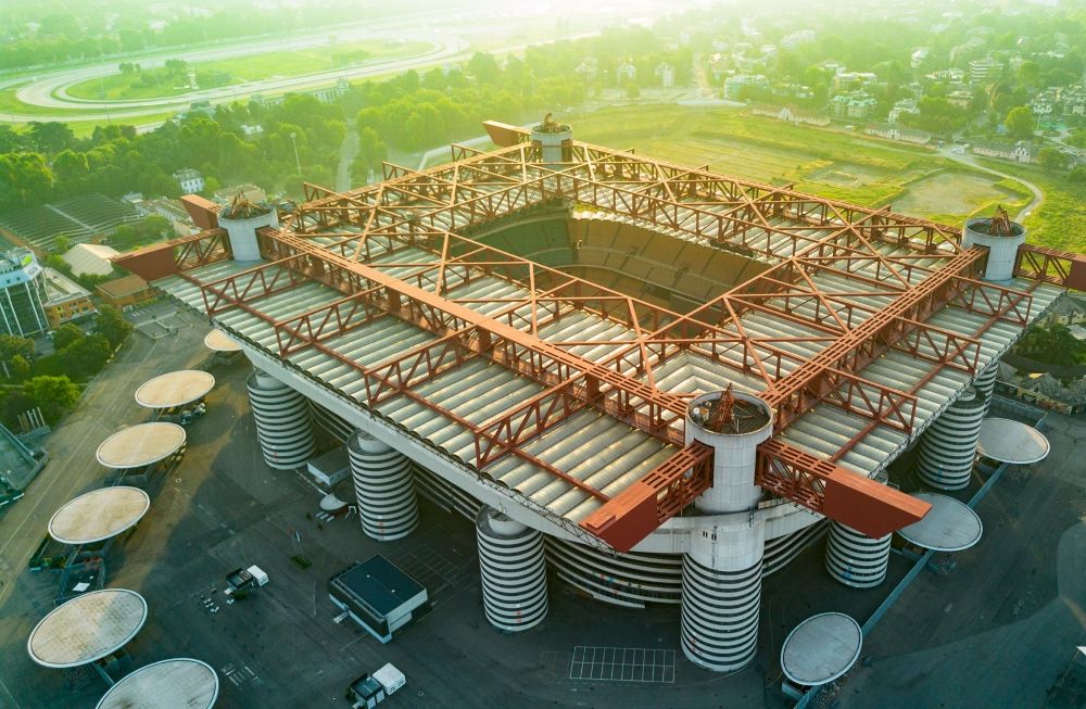 Một góc sân vận động San Siro huyền thoại. Ảnh: Hoàng Hà.