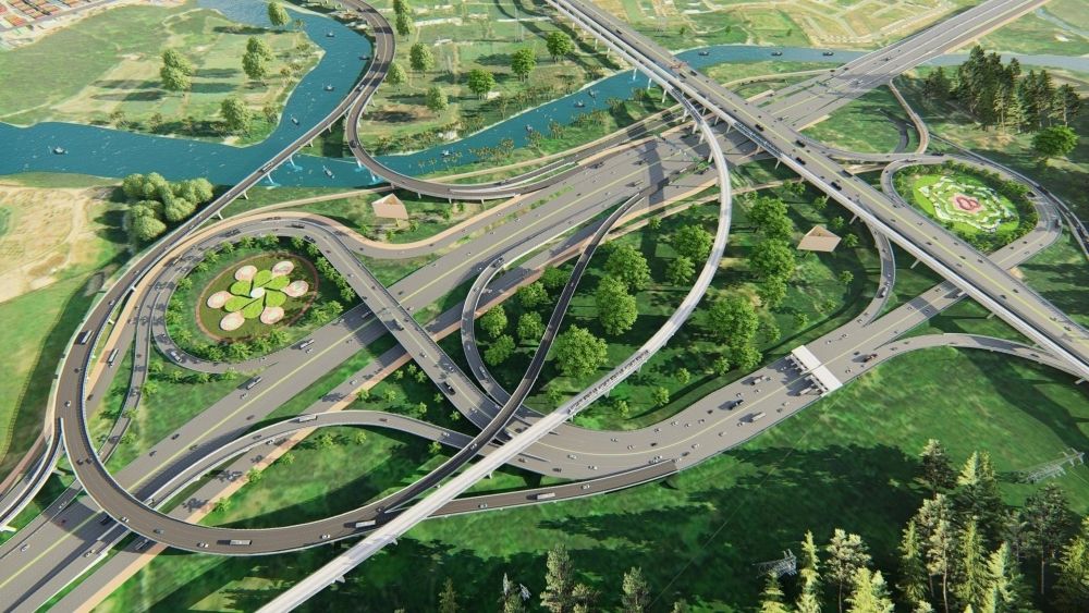 Một nút giao trên tuyến đường vành đai 3 TP.HCM.