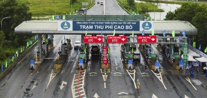 Trạm thu phí Cao Bồ trên cao tốc Cầu Giẽ - Ninh Bình do VEC vận hành, khai thác.